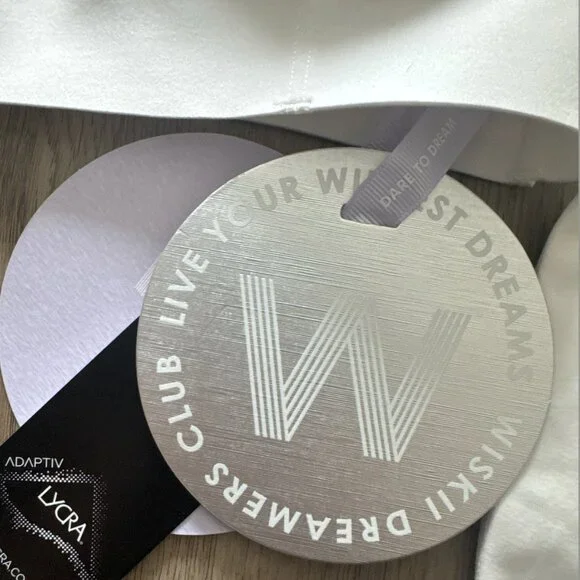 Scallop Cropped Long Sleeve Top WISKII, NEW - Picture 7 of 8